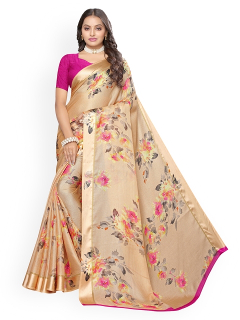 

KALINI Peach Printed Saree