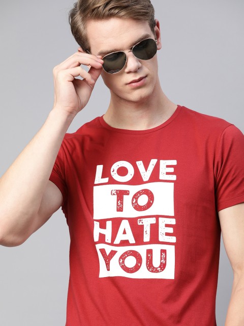 

Kook N Keech Men Red & White Typography Printed T-shirt