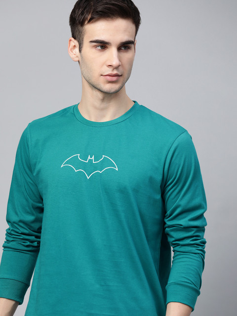 

Kook N Keech Batman Men Green Batman Printed Pure Cotton T-shirt