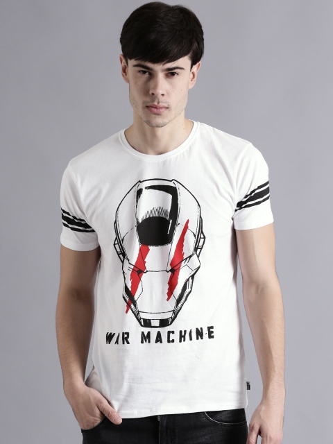 

Iron Man by KNK Men White Printed T-shirt