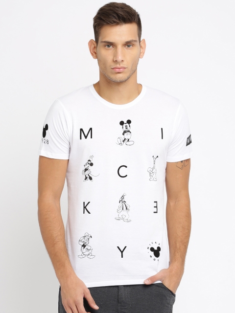 

Kook N Keech Disney Men White Printed Round Neck T-shirt