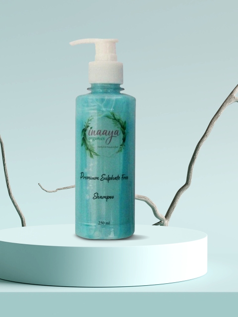 

Inaaya Organics Pack of 2 Frizzy Blue Sulphate And Parabens Free Shampoo 250 ml, Turquoise blue