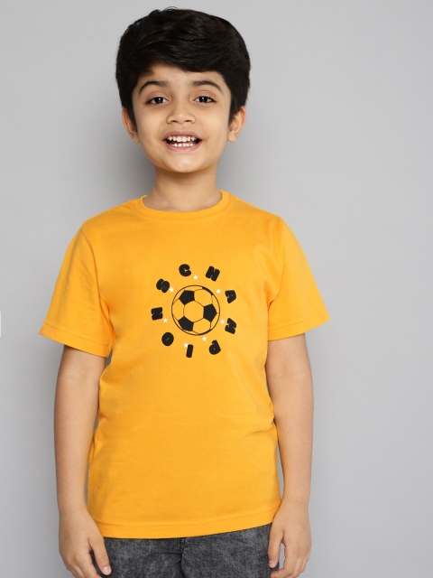 

HERE&NOW Boys Yellow Printed T-shirt