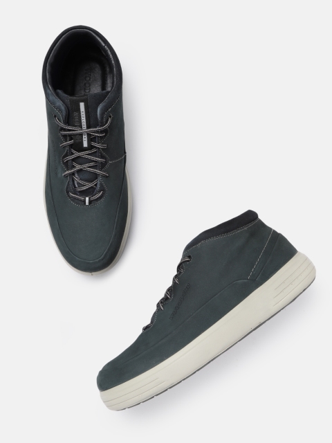 

Woodland Men Navy Blue Leather Solid Sneakers