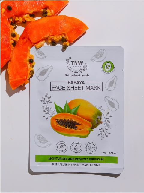 

TNW The Natural Wash Papaya Face Sheet Mask 20 Gm, Yellow