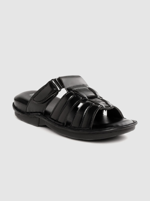 

Roadster Men Black Solid Comfort Sandals