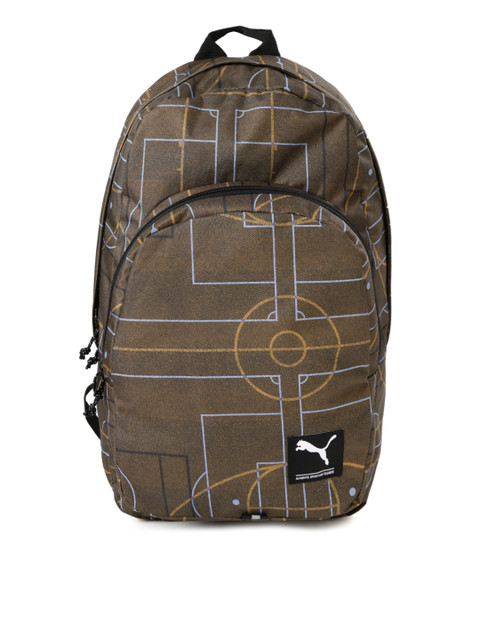 

PUMA Unisex Brown Academy Printed Laptop Backpack