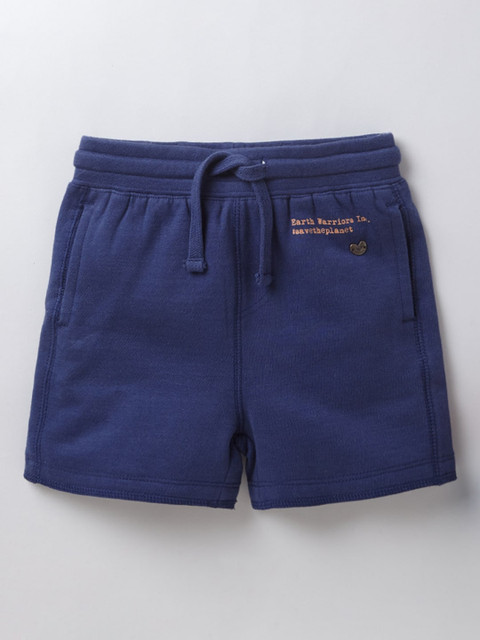 

Ed-a-Mamma Boys Blue Solid Regular Fit Regular Sustainable Shorts