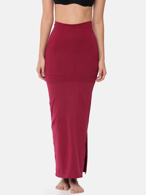 

GOLDSTROMS Women Burgundy Solid Saree Shapewear