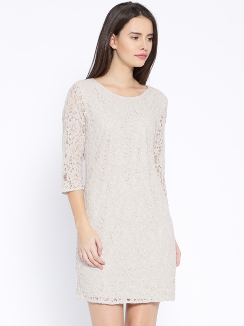 

ONLY Beige Lace Sheath Dress