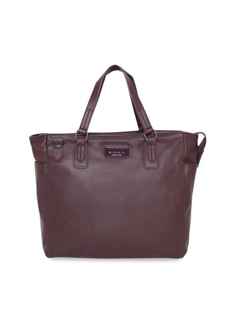 

Burgundy Textured LIMITED EDITION Oversized Structured Tote Bag