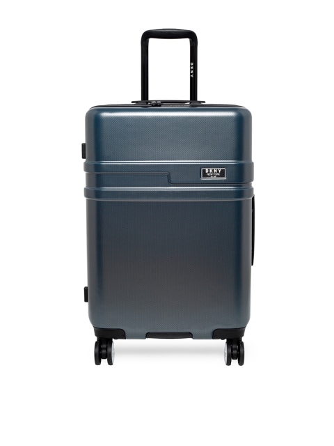 

DKNY DKNY Teal Blue Solid DASH Hard-Sided Medium Trolley Suitcase