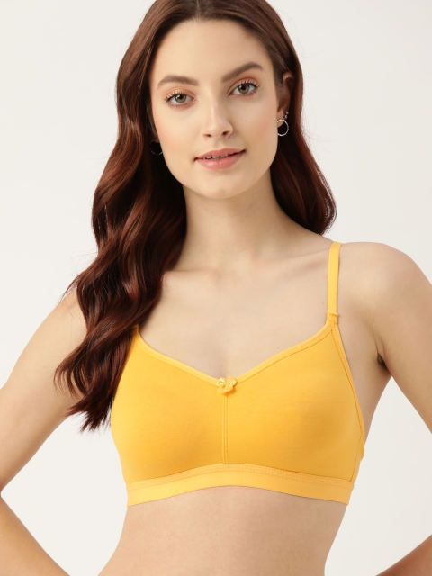 

DressBerry Mustard Yellow Solid Everyday Bra
