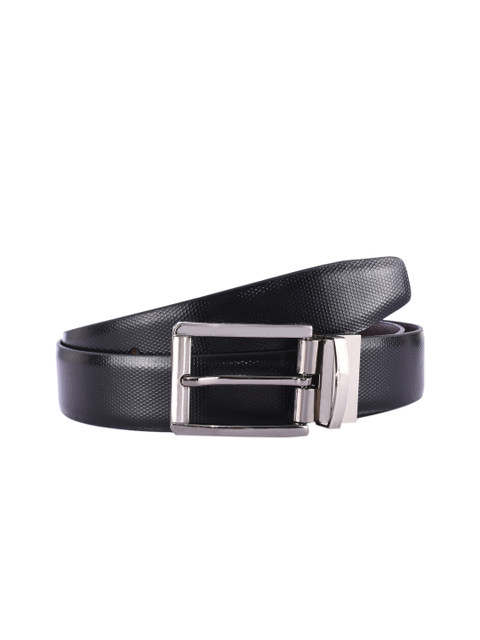 

BuckleUp Men Black & Brown Textured Belt