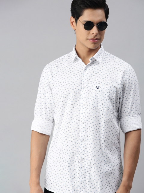 

Allen Solly Men White Classic Sport Fit Floral Printed Pure Cotton Casual Shirt