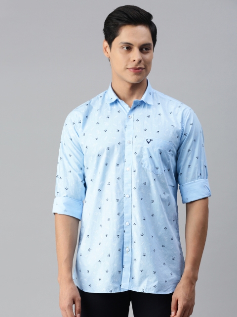 

Allen Solly Men Blue Floral Printed Sport Fit Casual Shirt