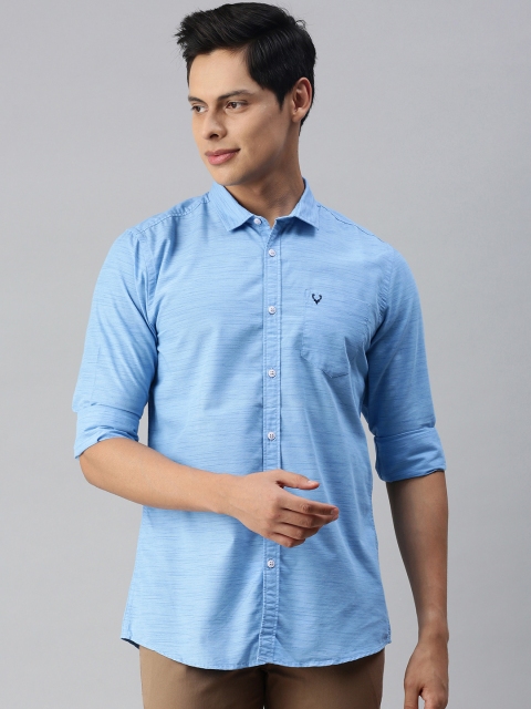 

Allen Solly Men Blue Solid Custom Fit Casual Shirt
