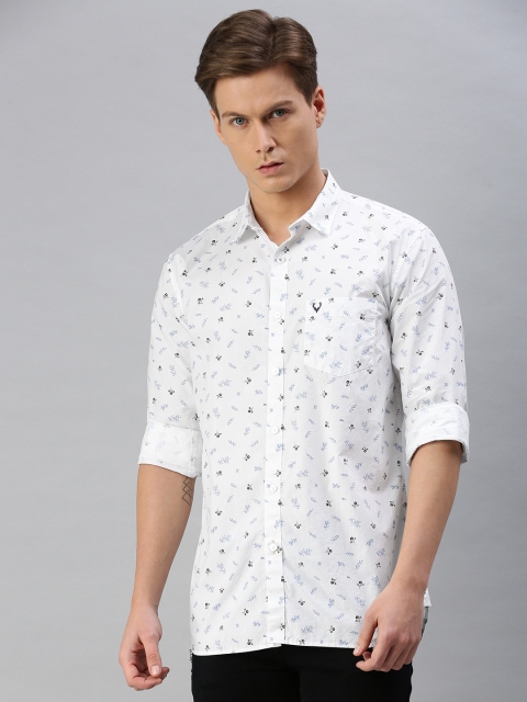 

Allen Solly Men White Sport Fit Floral Printed Pure Cotton Casual Shirt