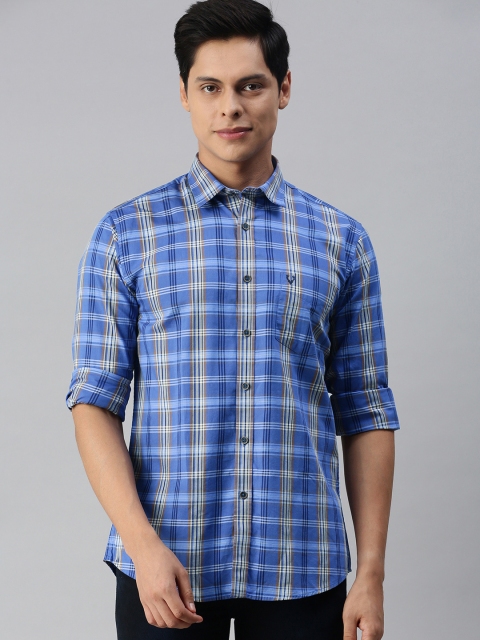 

Allen Solly Men Blue Sport Slim Fit Checked Casual Shirt