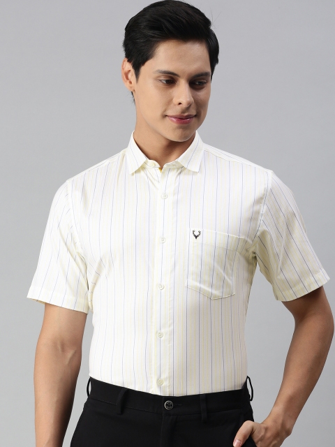 

Allen Solly Men Off White Slim Fit Striped Casual Shirt