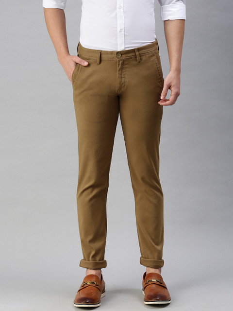 

Allen Solly Men Khaki Ultra Slim Fit Regular Trousers