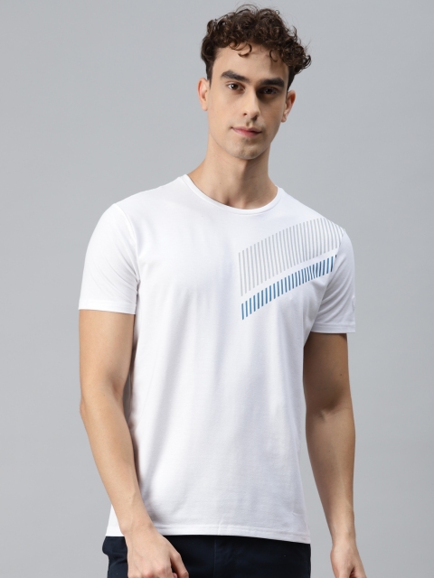 

Allen Solly Men White Striped Round Neck Slim Fit T-shirt