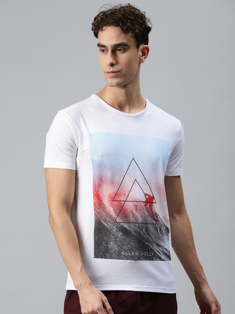 

Allen Solly Men White & Blue Printed T-shirt