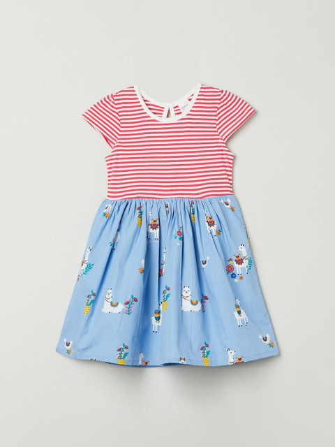 

max Blue & Red Colourblocked Dress