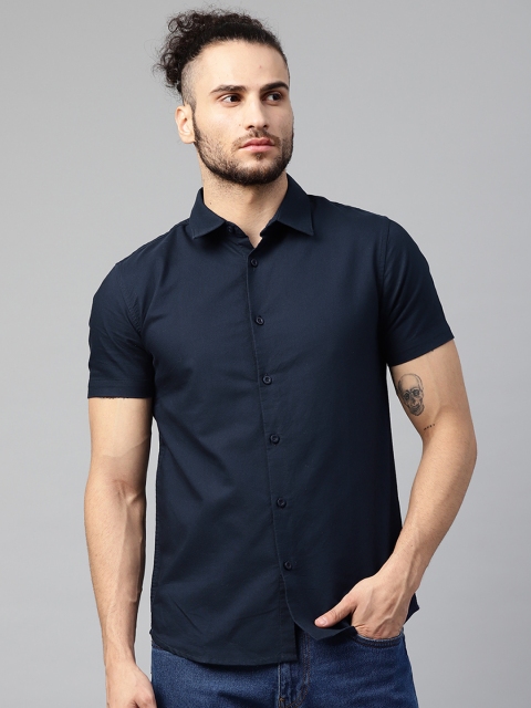 

abof Men Blue Slim Fit Slim Fit Shirt, Navy blue