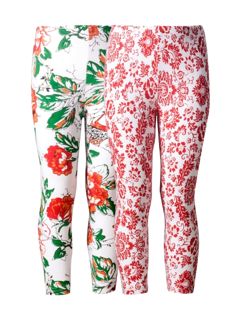

naughty ninos Girls Pack Of 2 Assorted Printed Ankle-Length Leggings, Multi