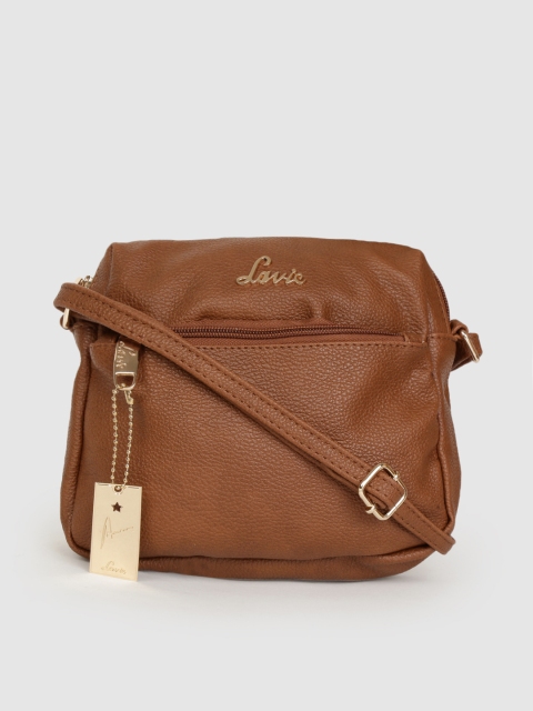 

Lavie Tan Brown Solid Structured Sling Bag