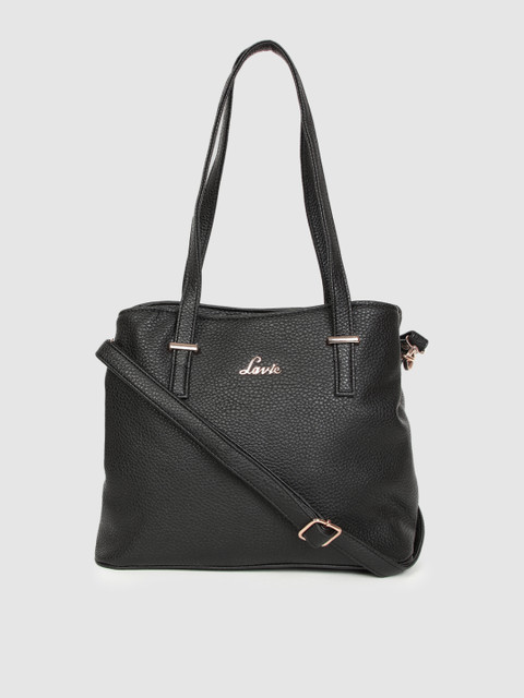 

Lavie Black Textured Structured Shoulder Bag