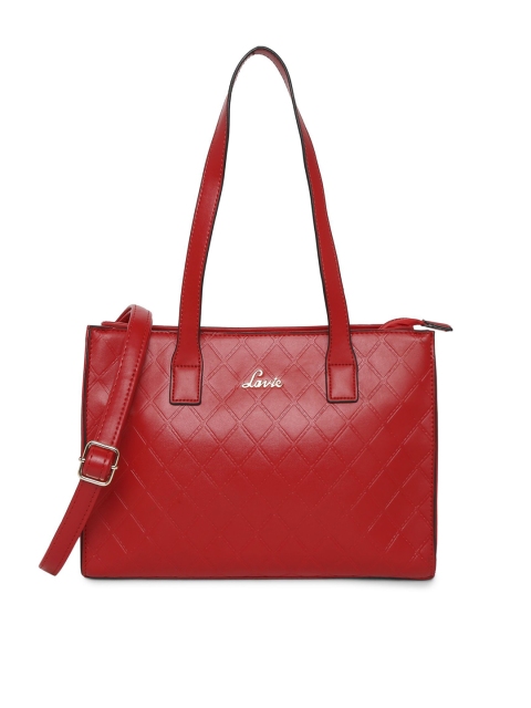 

Lavie Red Quilted Textured REX SM Shoulder Bag