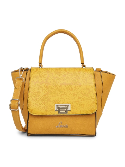 

Lavie Women Yellow Solid Handheld Bag