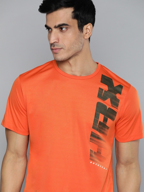 

HRX By Hrithik Roshan Men Koi Solid Rapid-Dry Antimicrobial Training T-shirt, Orange