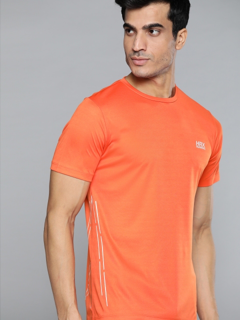 

HRX By Hrithik Roshan Men Koi Solid Rapid-Dry Antimicrobial Running Tshirt, Orange