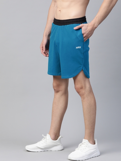 

HRX by Hrithik Roshan Men Blue Beast Solid Rapid-Dry Antimicrobial Training Shorts