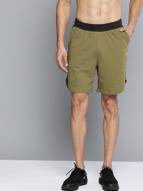 

HRX By Hrithik Roshan Men Burnt Olive Regular Fit Rapid-Dry Antimicrobial Training Shorts