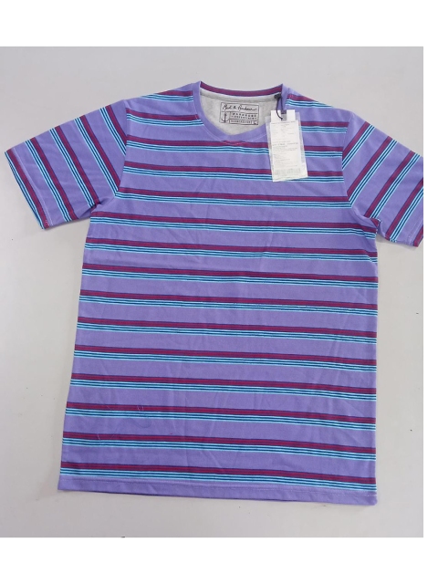 

Mast & Harbour Men Purple & Red Striped T-shirt