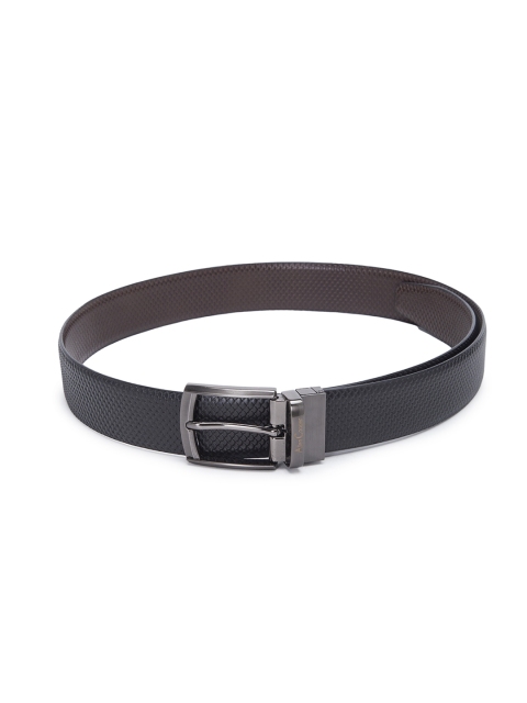 

Allen Cooper Men Black & Brown Textured Belt