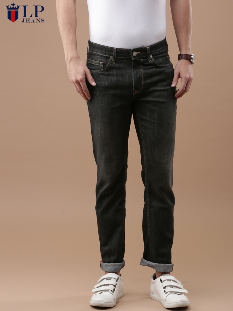

Louis Philippe Jeans Men Black Sundance Straight Fit Mid-Rise Clean Look Stretchable Jeans
