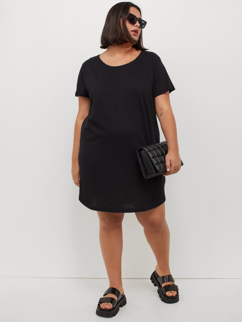 

H&M+ Womans Black Modal-blend dress