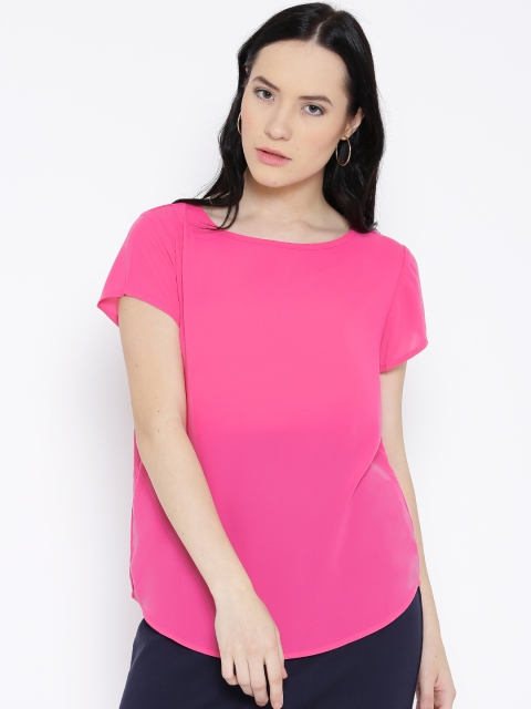 

United Colors of Benetton Women Pink Solid Regular Top