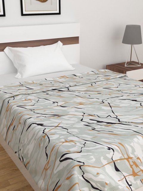 

Home Centre Grey & White Abstract AC Room 350 GSM Single Bed Blanket