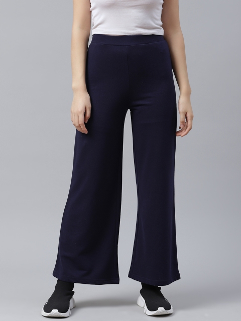 

Laabha Women Navy Blue Solid Track Pants