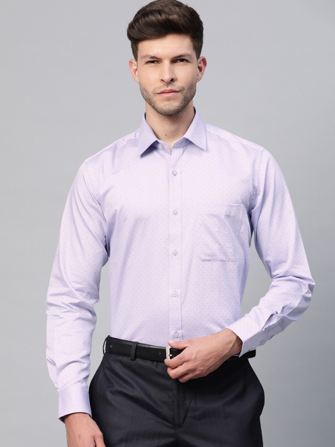 

Raymond Men Lavender Pure Cotton Contemporary Fit Micro Print Formal Shirt