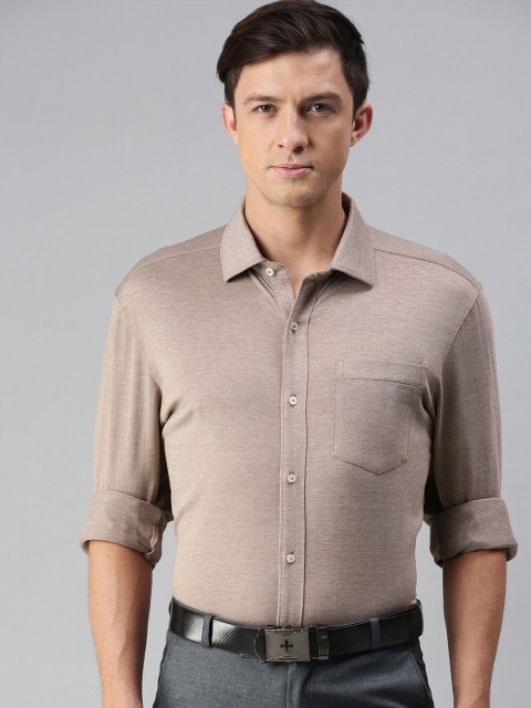 

Raymond Men Beige Slim Fit Pure Cotton Semiformal Shirt