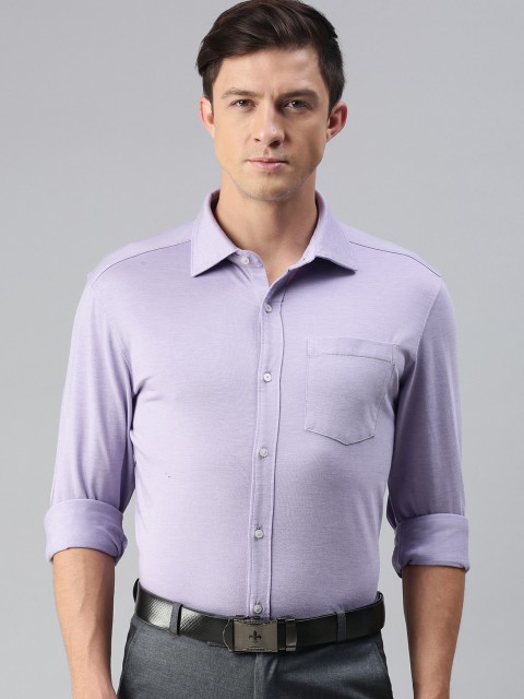

Raymond Men Lavender Slim Fit Pure Cotton Semiformal Shirt