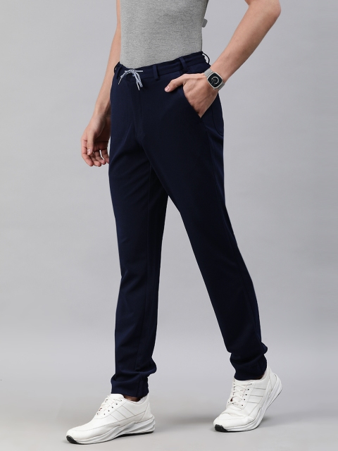 

Park Avenue Men Navy Blue Jogger Trousers