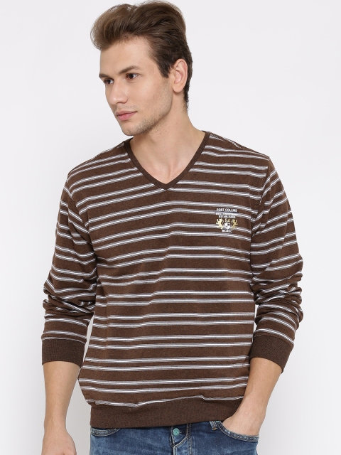 

Fort Collins Brown & White Striped Sweatshirt